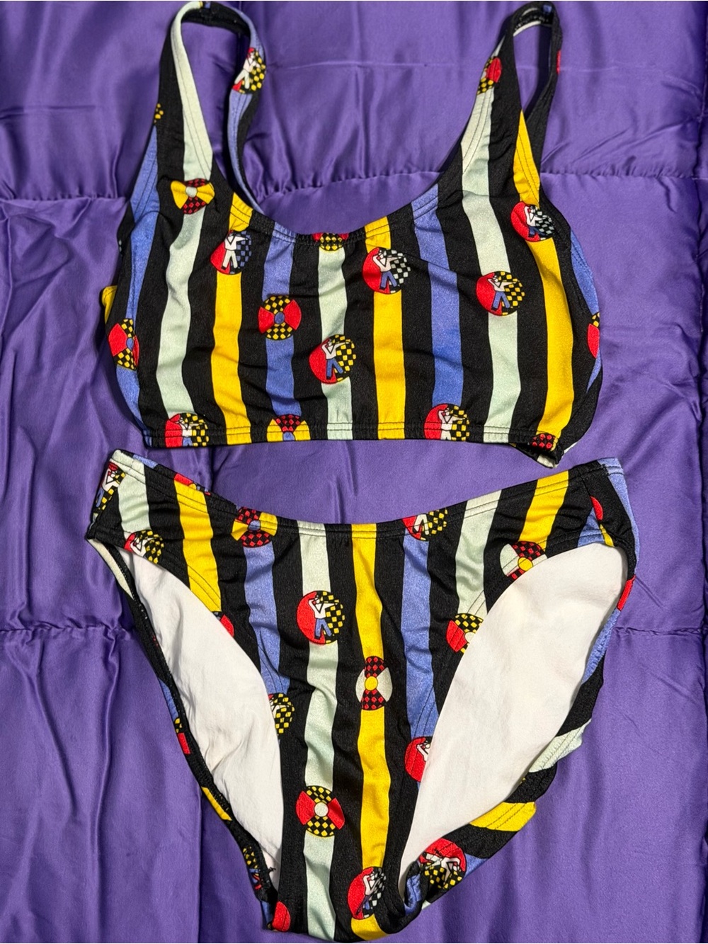 Girls Speedo Two Piece Swimsuit Size Medium